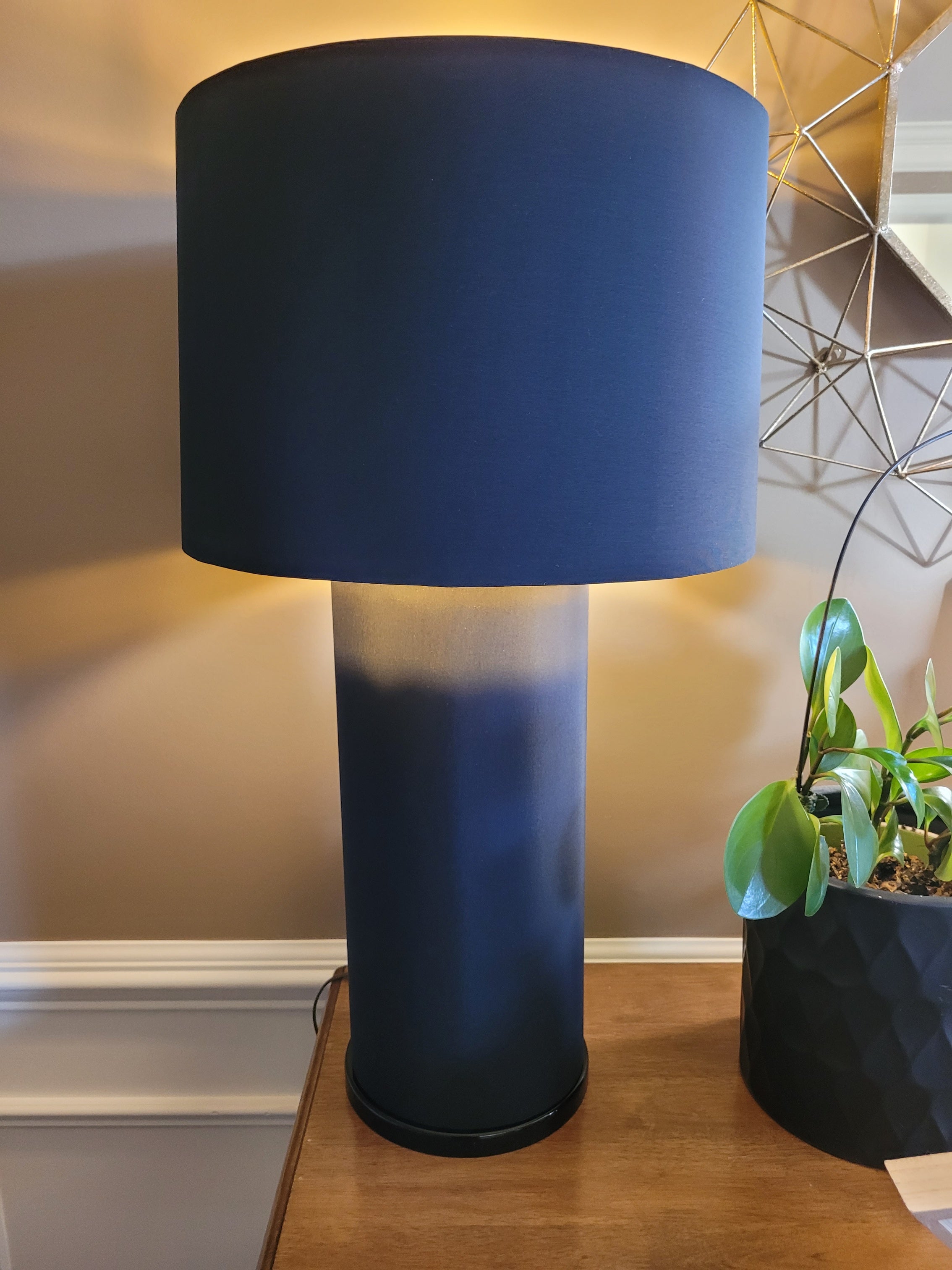 Blue gold sales lamp shade